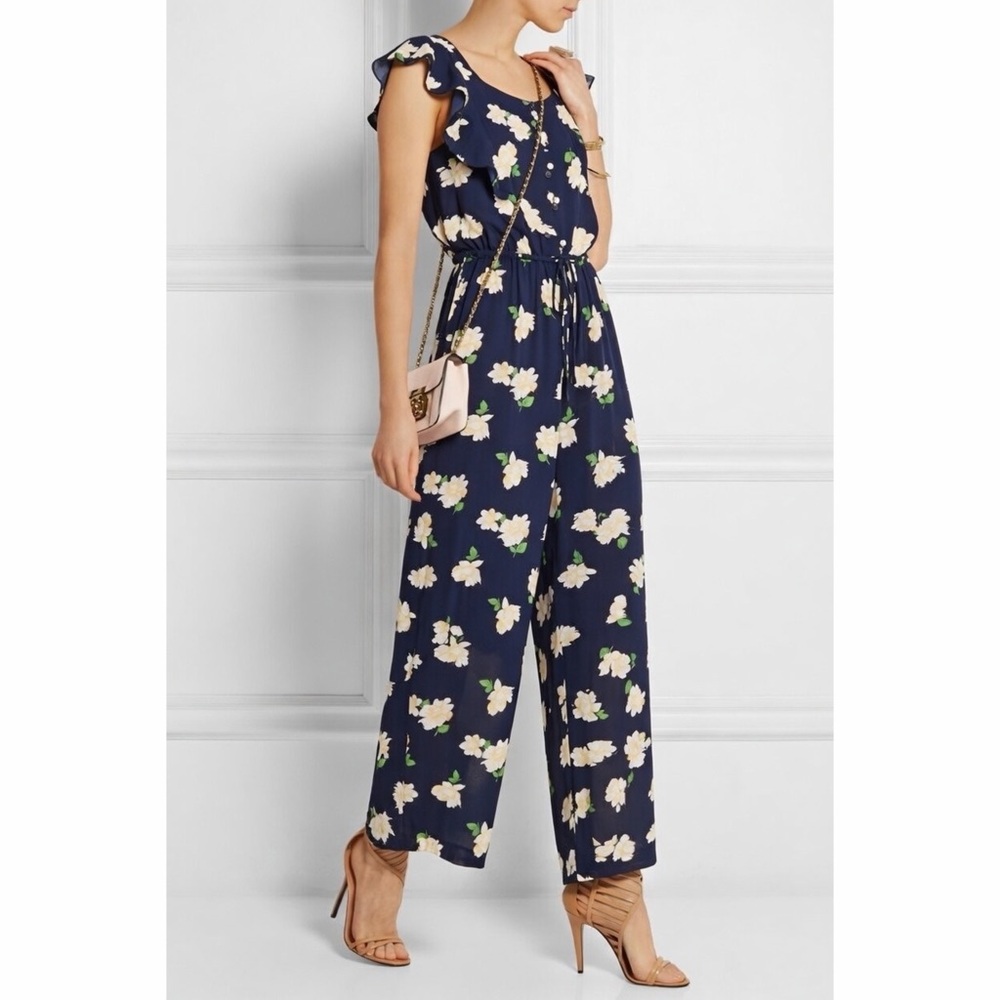 Michael Kors Collection $2495 Runway & Celeb Fave Silk Roses Dress Jumpsuit 8 - Picture 2 of 16